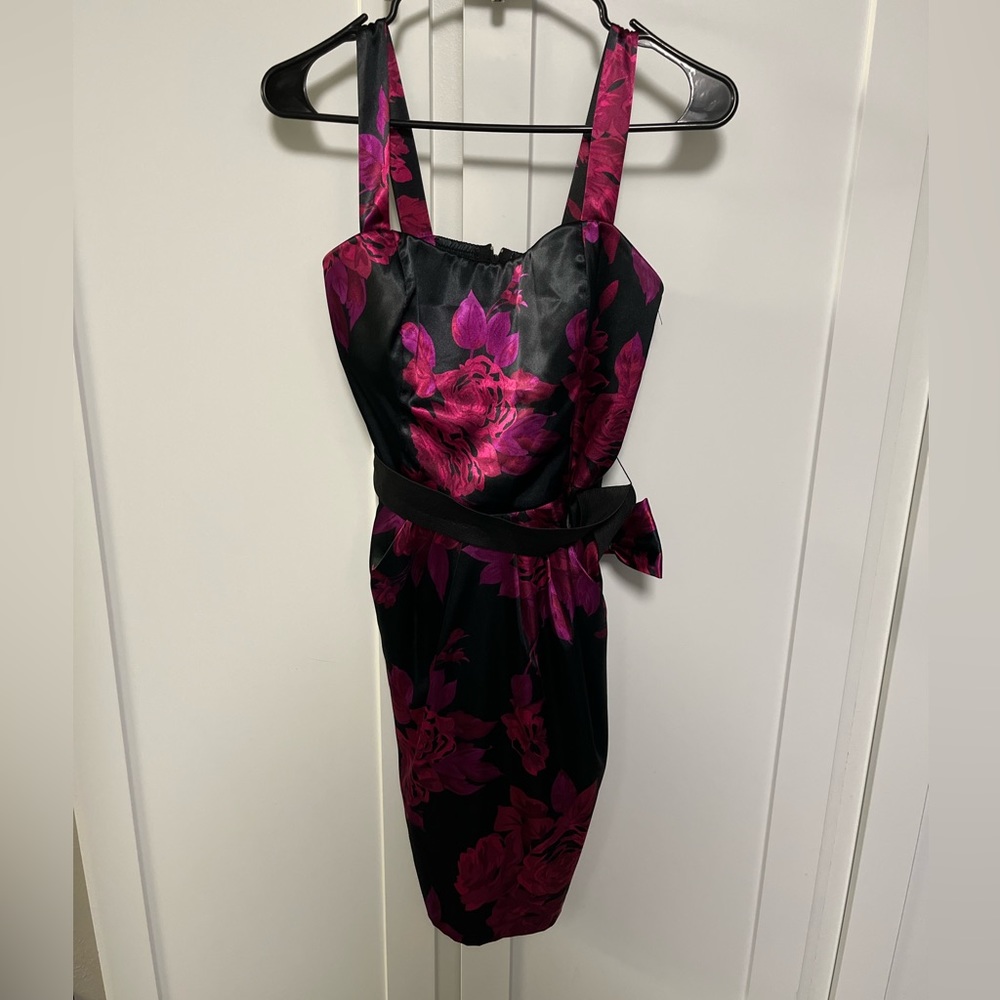 Black Floral Party Dress